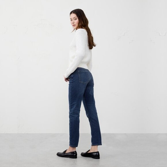 2/$30 Banana Republic Girlfriend Jeans Cropped Dark Wash 28/ 6 #BAG2 - Picture 5 of 10